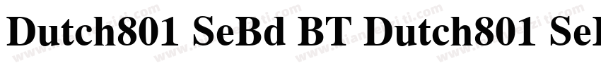 Dutch801 SeBd BT Dutch801 SeBd BT字体转换